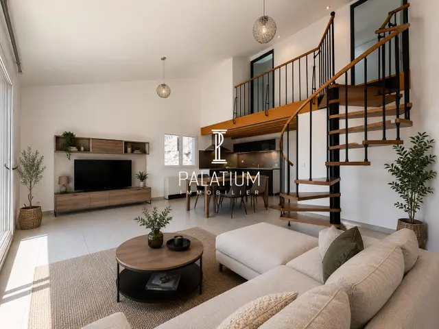 Appartement duplex en derner étage avec terrasse et vue dégagée à La Saulce