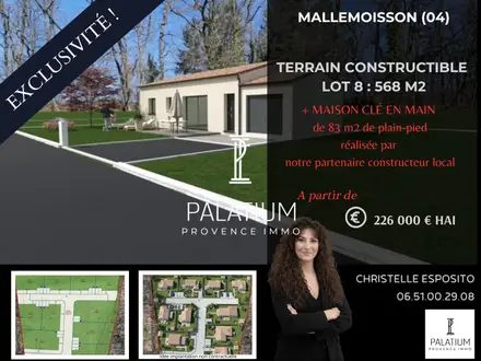 Terrain à Mallemoisson