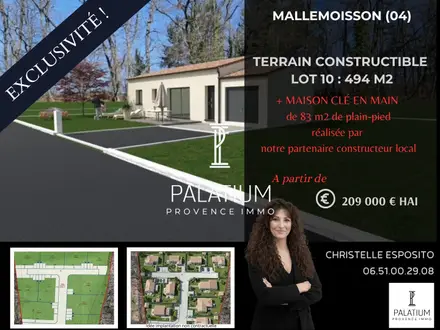 Terrain à Mallemoisson
